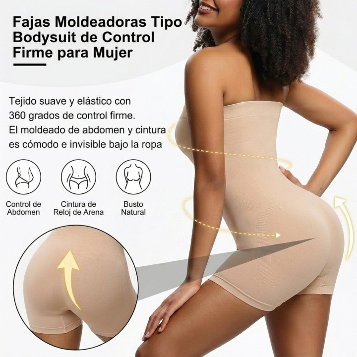 Faja Body Moldeadora Reductora Strapless Levanta Glúteos