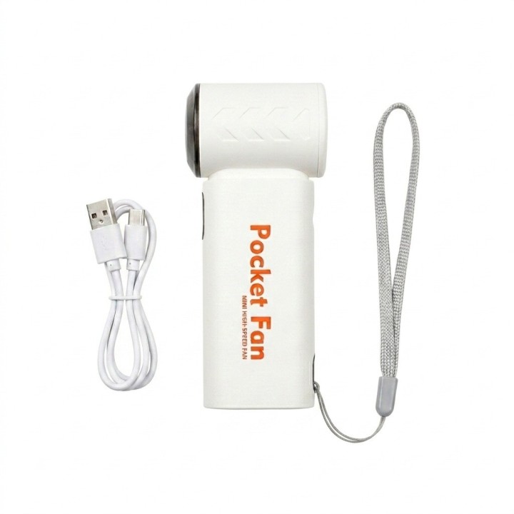Mini Ventilador Turbo Recargable De Mano Velocidades Premium