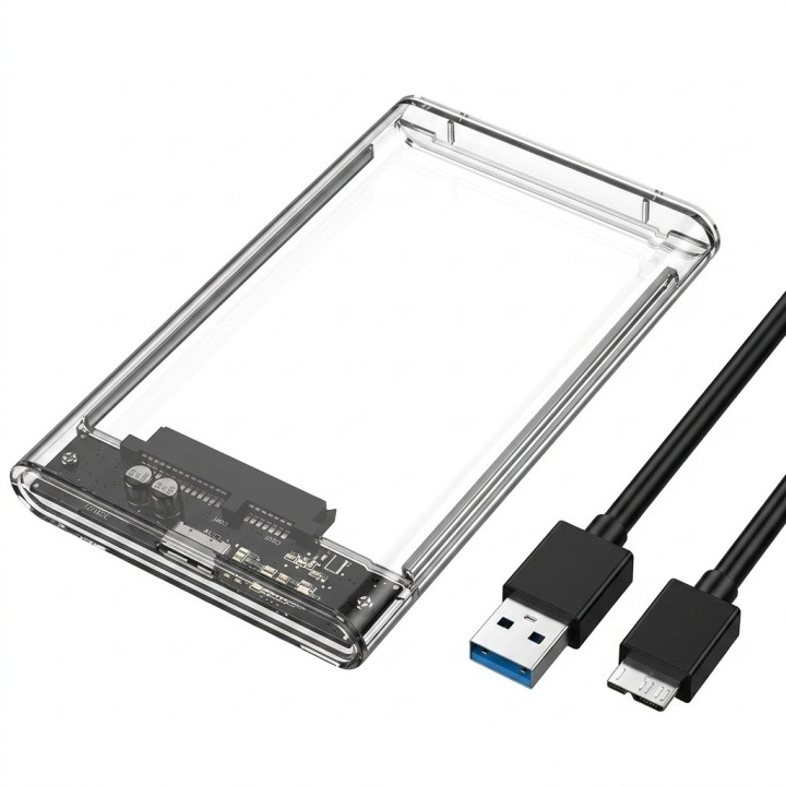 Caja Transparente Disco Duro 2.5 Sata Usb 3.0 Sataii 2tb Max