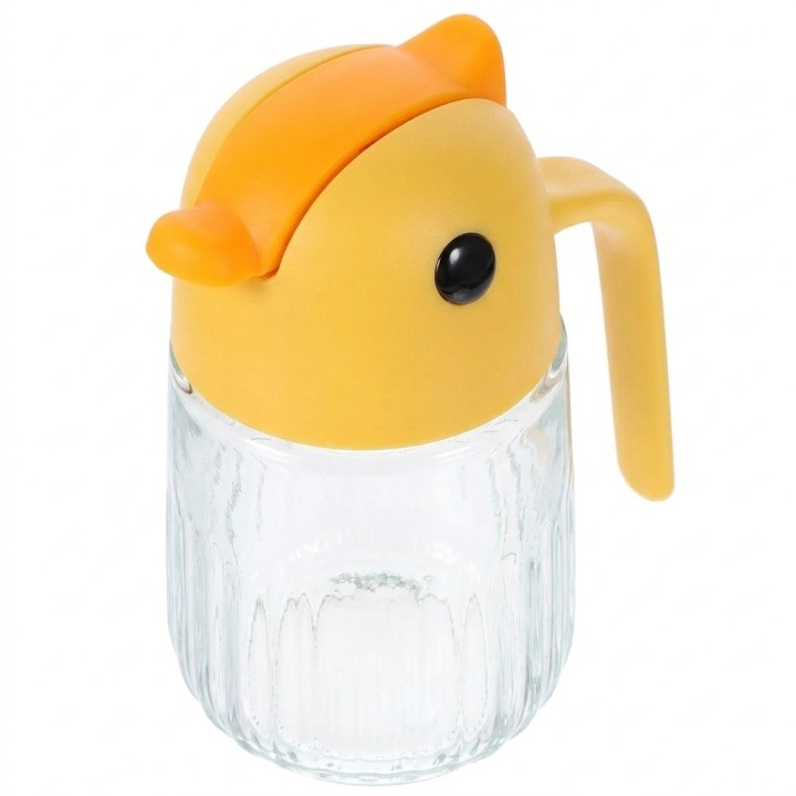 Dispensador Aceite Vidrio Tapa Automática Diseño Pájaro