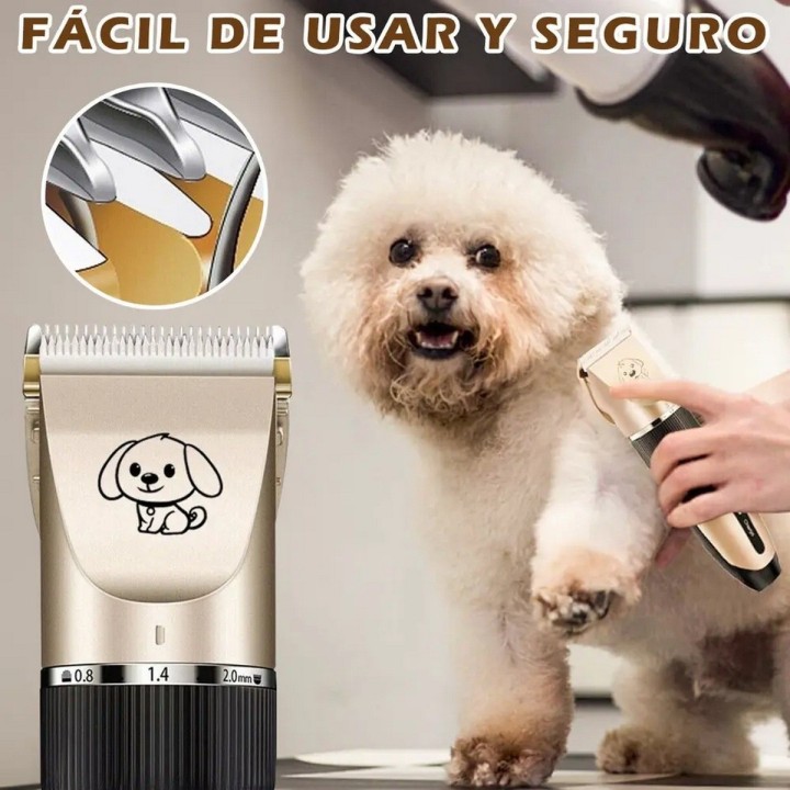 Kit Máquina Cortapelo Perros Gatos Inalámbrica Profesional