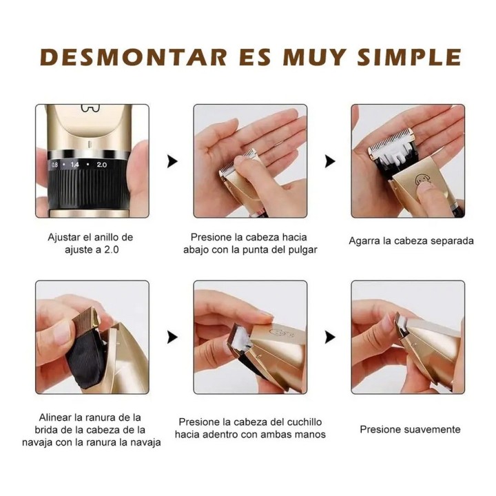 Kit Máquina Cortapelo Perros Gatos Inalámbrica Profesional
