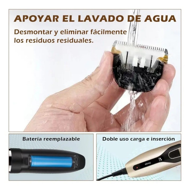 Kit Máquina Cortapelo Perros Gatos Inalámbrica Profesional