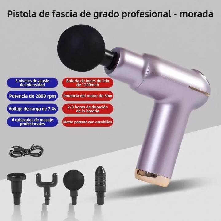 Kit Pistola De Masaje Fascia Y Masajeador Cervical