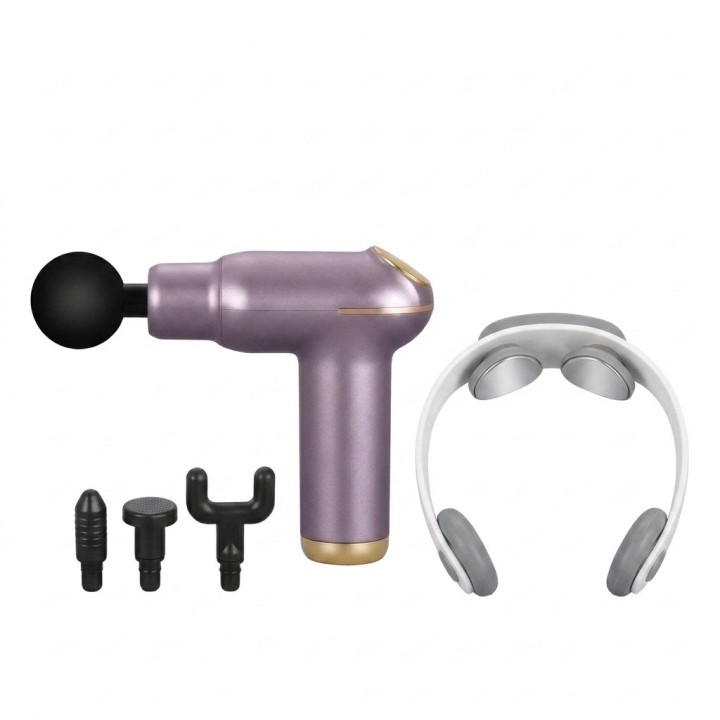 Kit Pistola De Masaje Fascia Y Masajeador Cervical