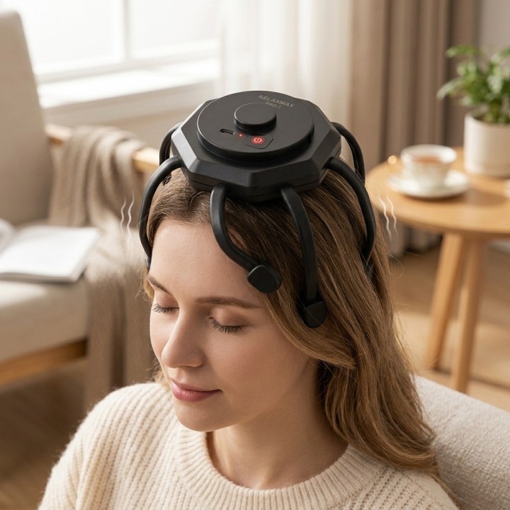 Masajeador Eléctrico Cabeza Tipo Pulpo Relajante Usb