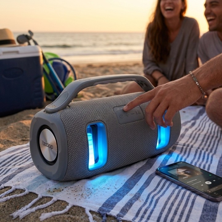 Parlante Inalámbrico Portátil Tlsw694 15w Bluetooth Luz Led