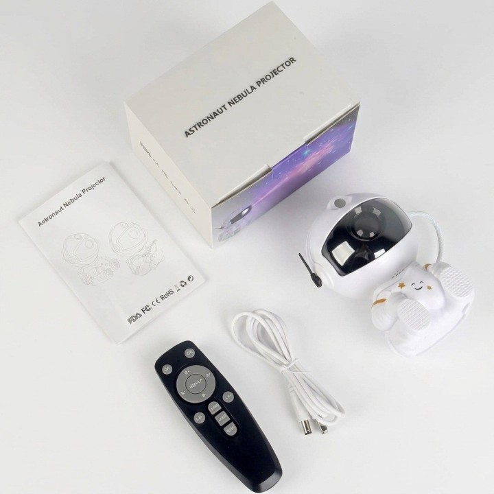 Proyector Galaxia Estrellas Astronauta Luz Noche Usb