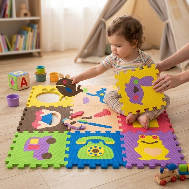 Tapete Foami Rompecabezas Didáctico Infantil 9 Piezas