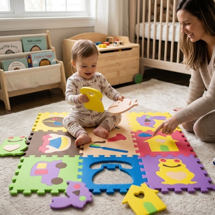 Tapete Foami Rompecabezas Didáctico Infantil 9 Piezas
