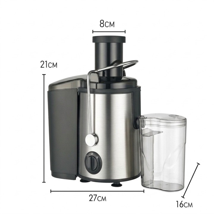 Exprimidor Eléctrico Extractor De Jugos 2 Velocidades Acero