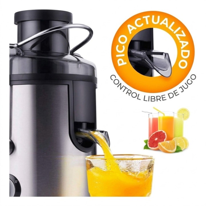 Exprimidor Eléctrico Extractor De Jugos 2 Velocidades Acero