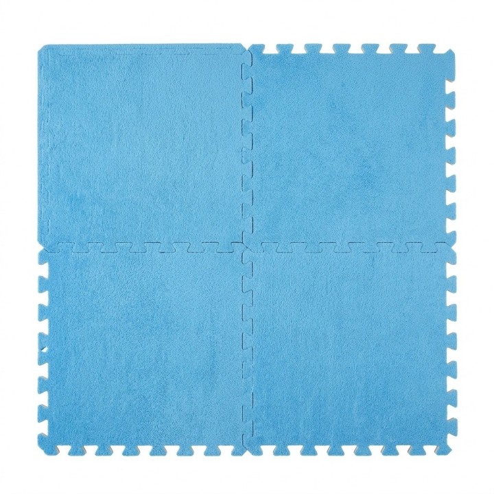 Tapete Alfombra Rompecabezas Felpa 4 Pzs 59x59 Cm