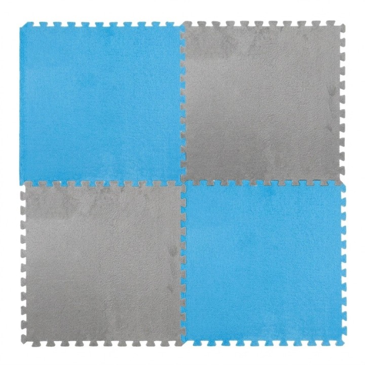 Tapete Alfombra Rompecabezas Felpa 4 Pzs 59x59 Cm