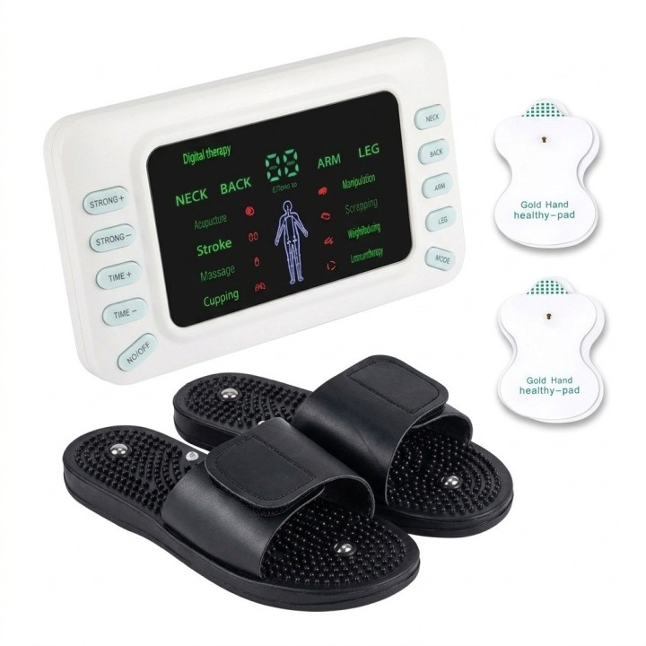 Electroestimulador Masajeador Digital Tens + Sandalias