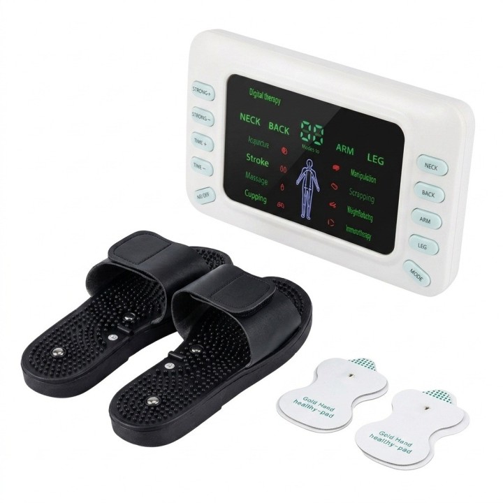 Electroestimulador Masajeador Digital Tens + Sandalias