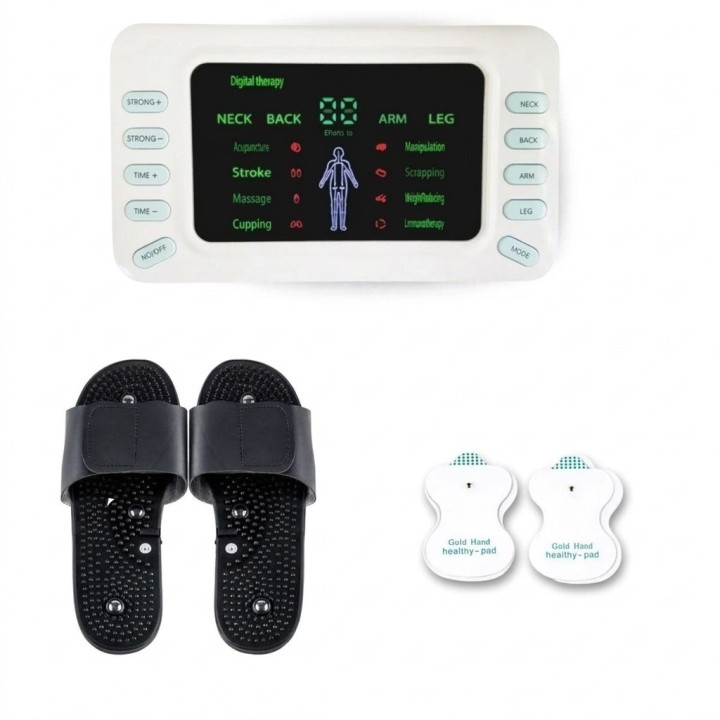 Electroestimulador Masajeador Digital Tens + Sandalias