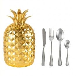 Set De Cubiertos 24 Piezas Con Estuche Decorativo Piña