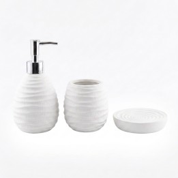 Set Accesorios Baño 3 Piezas Diseño Texturizado