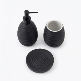 Set Accesorios Baño 3 Piezas Diseño Texturizado