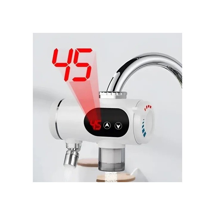 Calentador De Agua Eléctrico Instantáneo Grifo Pantalla Led