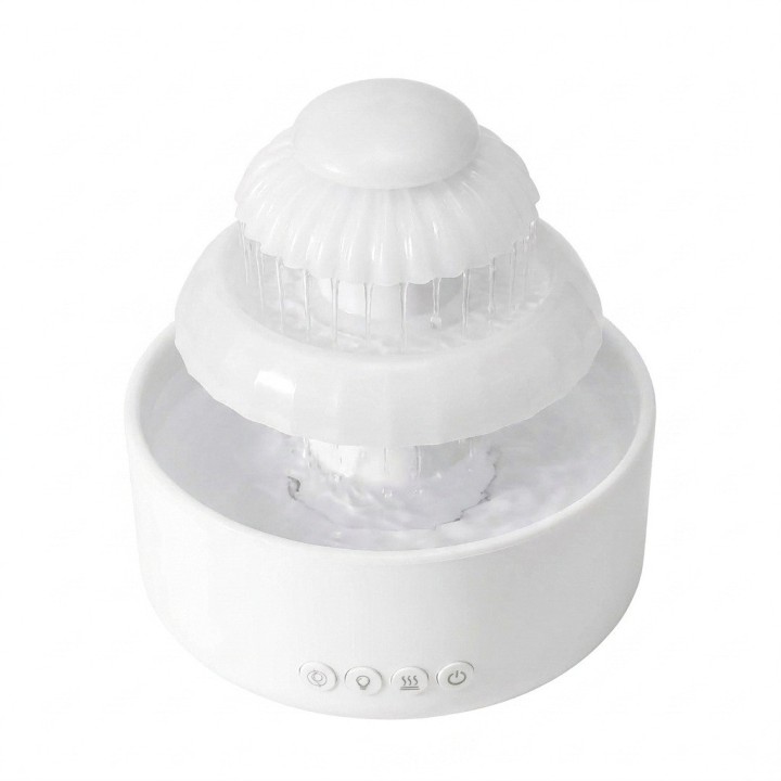 Humidificador Cascada Sonido De Lluvia Luz Led 600ml