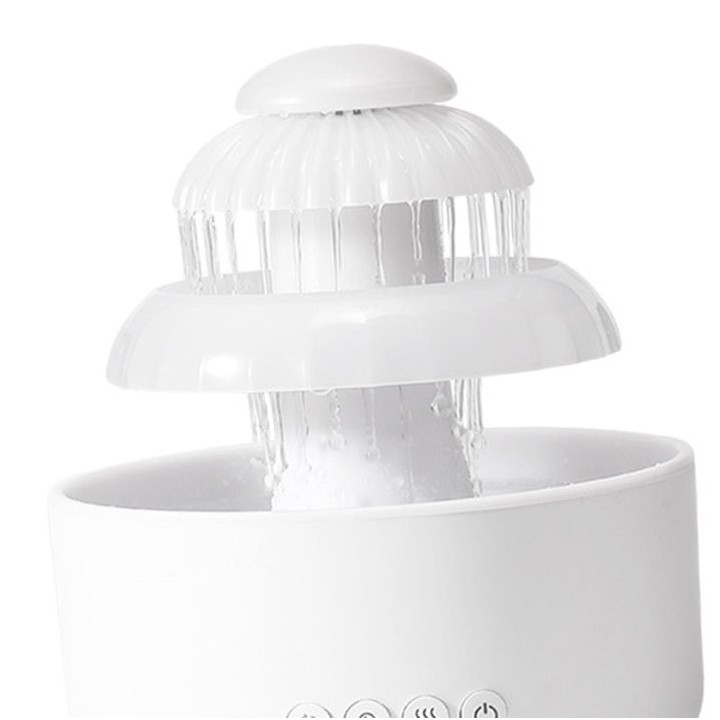 Humidificador Cascada Sonido De Lluvia Luz Led 600ml