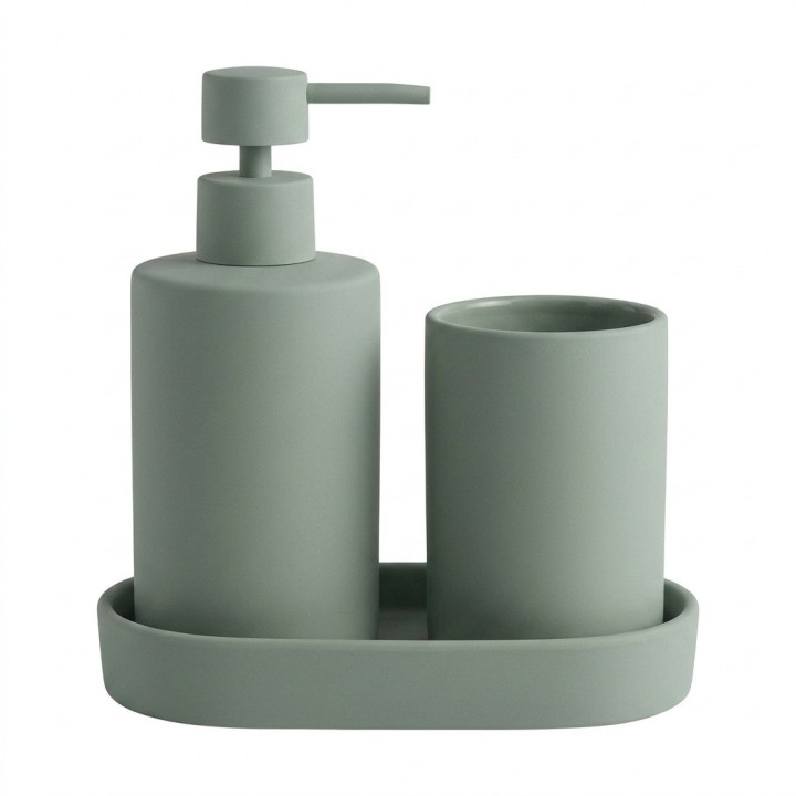 Set Accesorios Baño Silicona Dispensador Vaso Jabonera