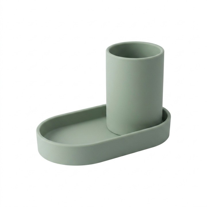 Set Accesorios Baño Silicona Dispensador Vaso Jabonera