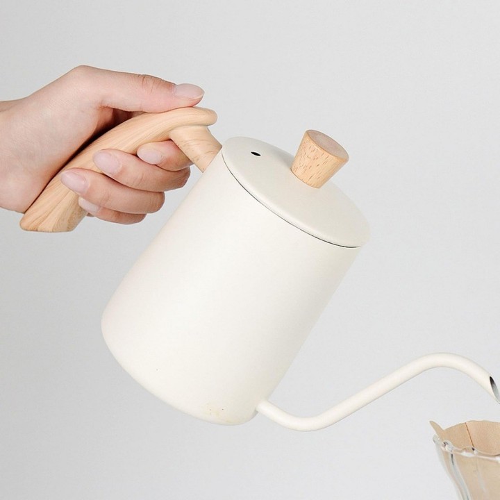 Cafetera Cuello De Cisne Para Café Pour Over Madera