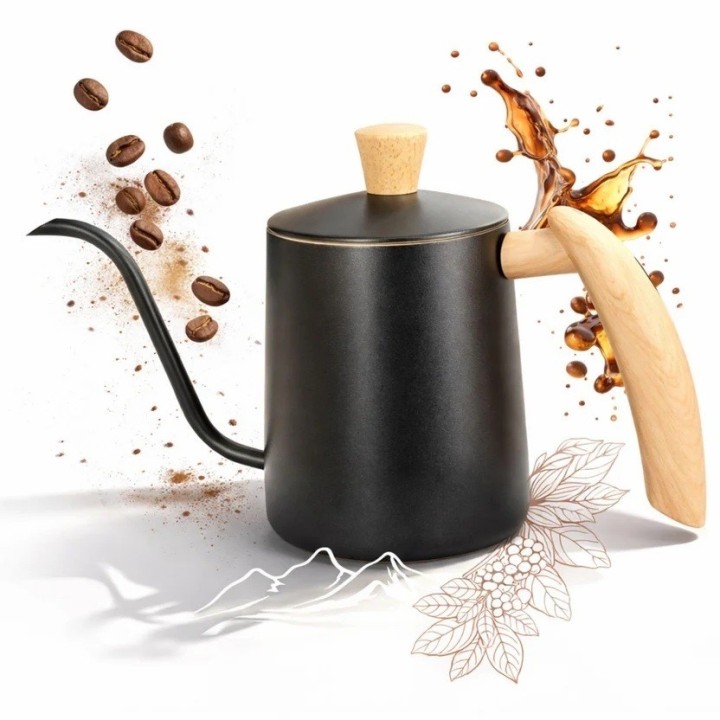 Cafetera Cuello De Cisne Para Café Pour Over Madera