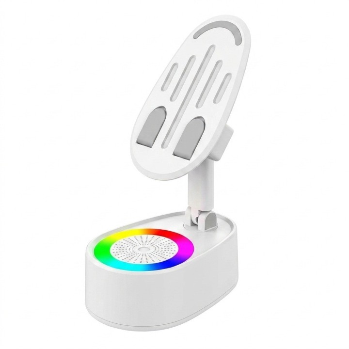 Soporte Para Celular Con Parlante Bluetooth Luz Rgb 1200mah