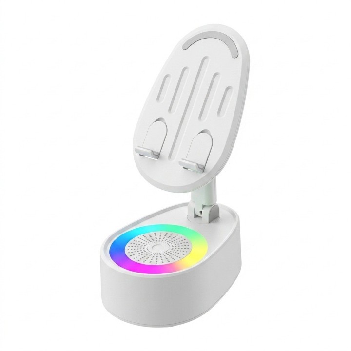 Soporte Para Celular Con Parlante Bluetooth Luz Rgb 1200mah
