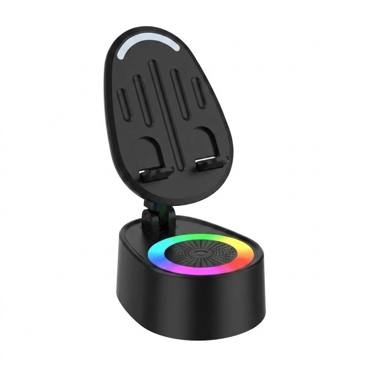 Soporte Para Celular Con Parlante Bluetooth Luz Rgb 1200mah