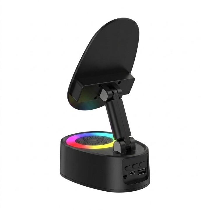 Soporte Para Celular Con Parlante Bluetooth Luz Rgb 1200mah
