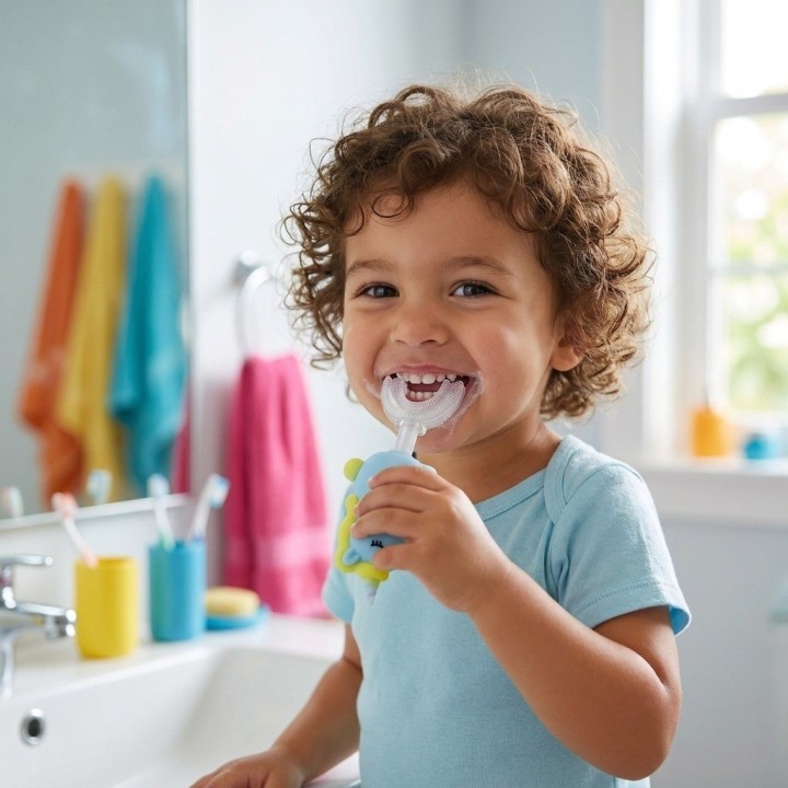 Cepillo Dientes Forma U Para Niños Silicona Unicornio