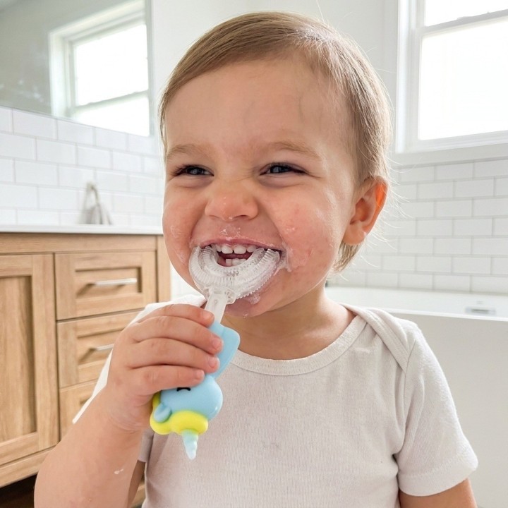 Cepillo Dientes Forma U Para Niños Silicona Unicornio