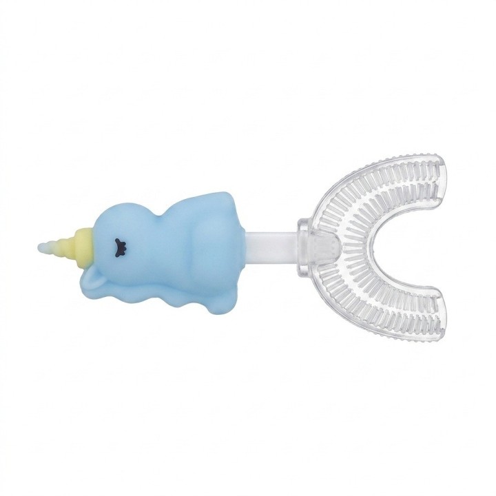 Cepillo Dientes Forma U Para Niños Silicona Unicornio