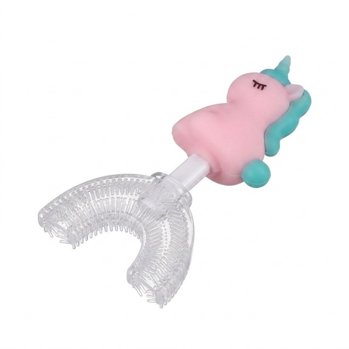 Cepillo Dientes Forma U Para Niños Silicona Unicornio