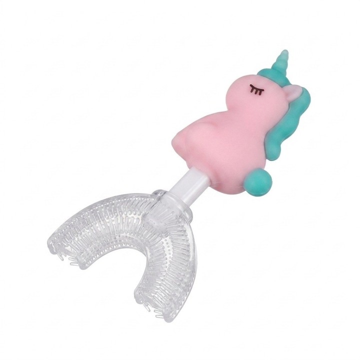 Cepillo Dientes Forma U Para Niños Silicona Unicornio