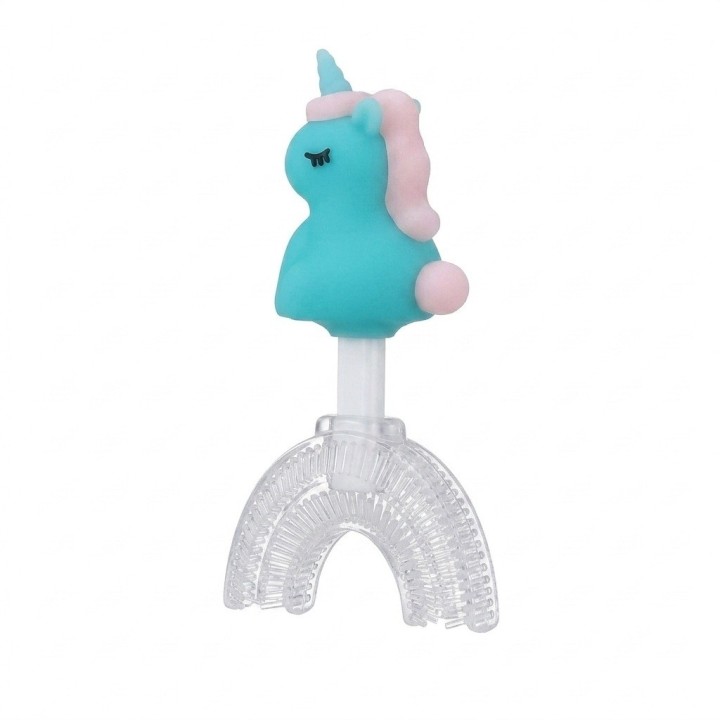 Cepillo Dientes Forma U Para Niños Silicona Unicornio