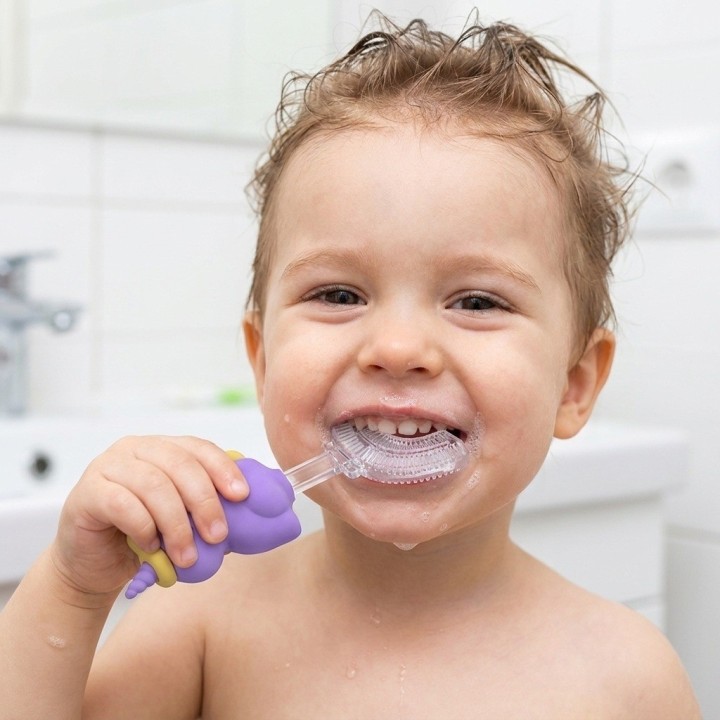 Cepillo Dientes Forma U Para Niños Silicona Unicornio