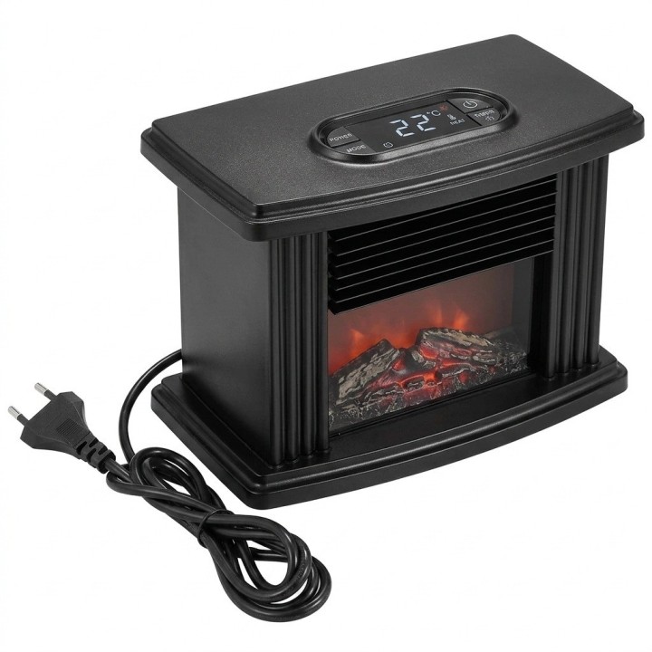 Calefactor Eléctrico Portátil Tipo Chimenea 1000w Control