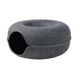 Cama Cueva Dona Para Gatos Fieltro Rascador Túnel 45cm