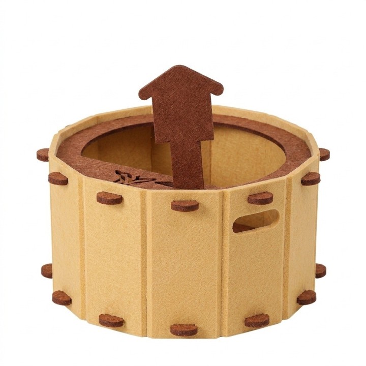 Cama Nido Fieltro Para Gatos Rascador Tipo Bañera 37cm