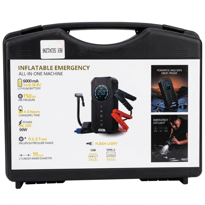 Iniciador Batería Carro 1000a Compresor Aire Portátil