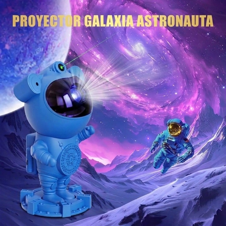 Proyector Galaxia Robot Astronauta Estrellas Led