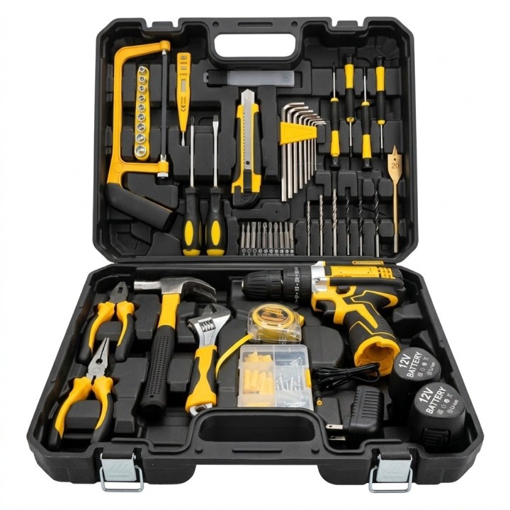 Taladro Inalámbrico 12v Accesorios Set Caja De Herramientas