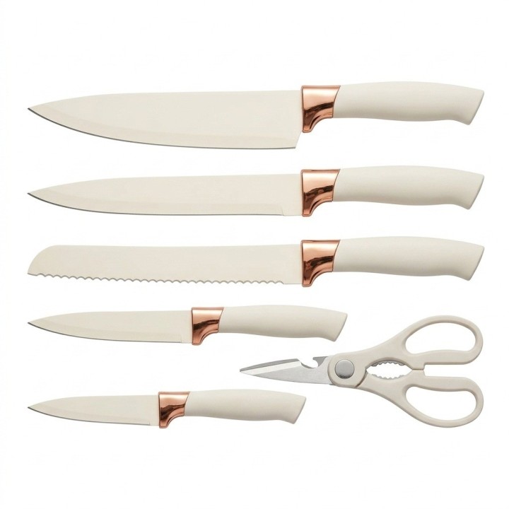 Set Cuchillos Cocina 7 Piezas Base Acrílica Premium