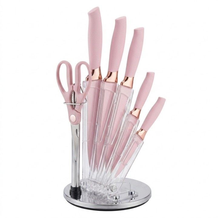 Set Cuchillos Cocina 7 Piezas Base Acrílica Premium